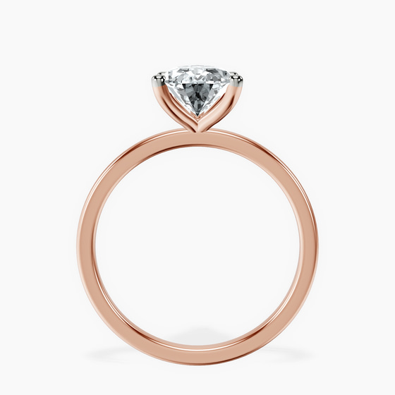 Four Prong Solitaire 1.5mm Lab Diamond Ring top view