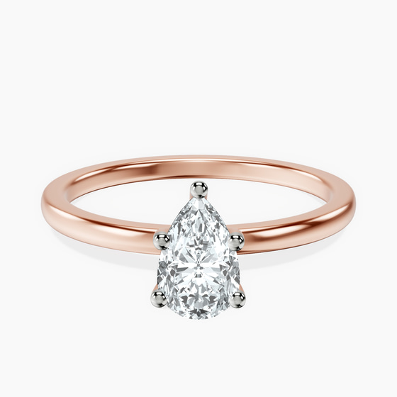 Four Prong Solitaire 1.5mm Lab Diamond Ring front view