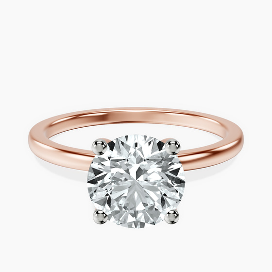Four Prong Solitaire 1.5mm Lab Diamond Ring front view