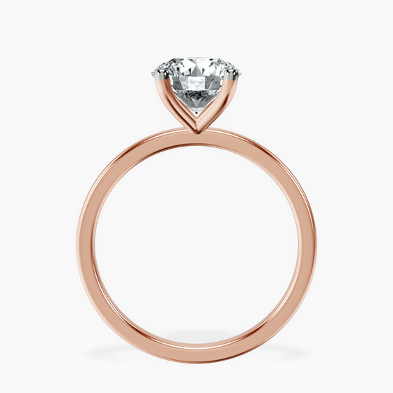 Four Prong Solitaire 1.5mm Lab Diamond Ring top view