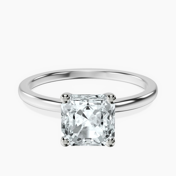 Four Prong Solitaire 1.5mm Lab Diamond Ring front view