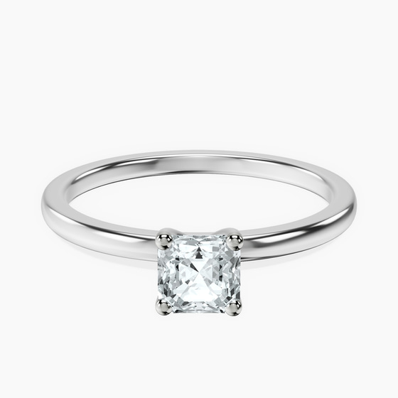 Four Prong Solitaire 1.5mm Lab Diamond Ring front view