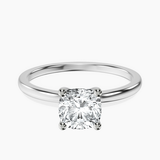 Four Prong Solitaire 1.5mm Lab Diamond Ring front view