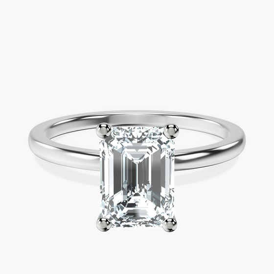 Four Prong Solitaire 1.5mm Lab Diamond Ring front view