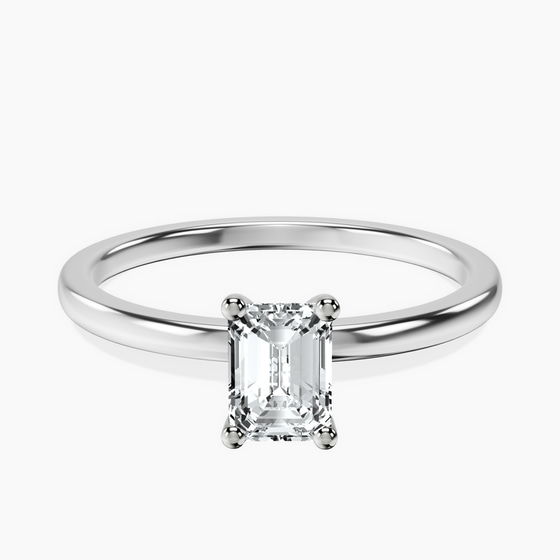 Four Prong Solitaire 1.5mm Lab Diamond Ring front view