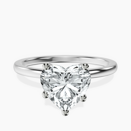 Four Prong Solitaire 1.5mm Lab Diamond Ring front view