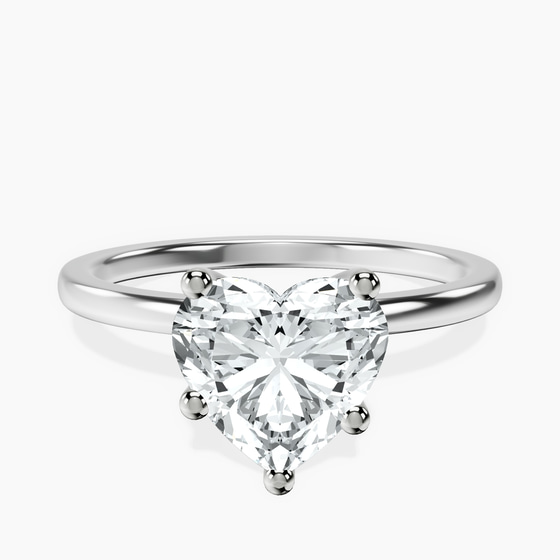 Four Prong Solitaire 1.5mm Lab Diamond Ring front view
