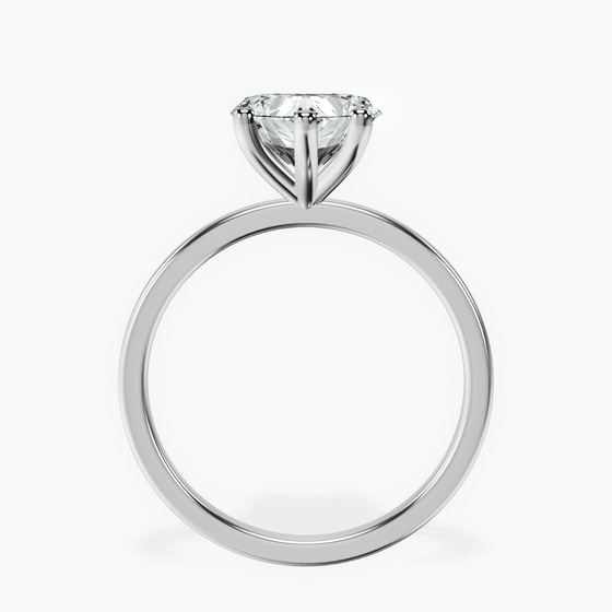Four Prong Solitaire 1.5mm Lab Diamond Ring top view