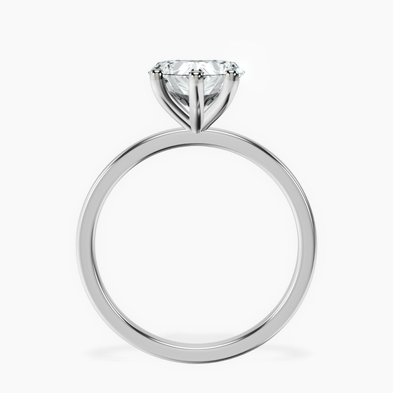 Four Prong Solitaire 1.5mm Lab Diamond Ring top view