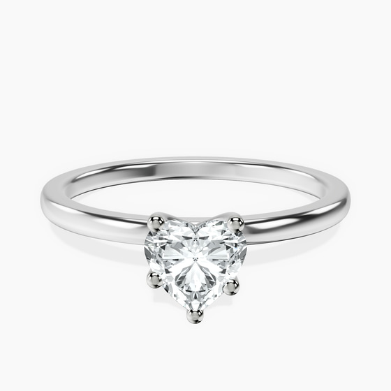 Four Prong Solitaire 1.5mm Lab Diamond Ring front view