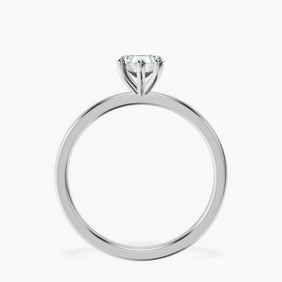 Four Prong Solitaire 1.5mm Lab Diamond Ring left view