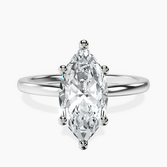 Four Prong Solitaire 1.5mm Lab Diamond Ring front view