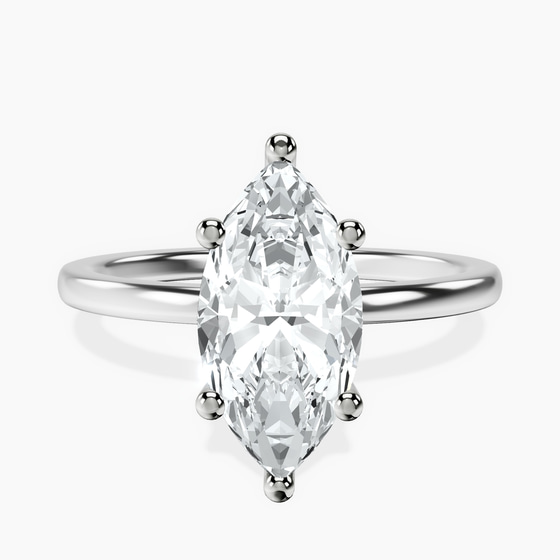 Four Prong Solitaire 1.5mm Lab Diamond Ring front view