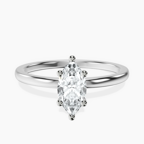Four Prong Solitaire 1.5mm Lab Diamond Ring front view