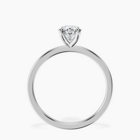 Four Prong Solitaire 1.5mm Lab Diamond Ring left view