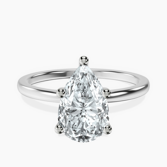 Four Prong Solitaire 1.5mm Lab Diamond Ring front view