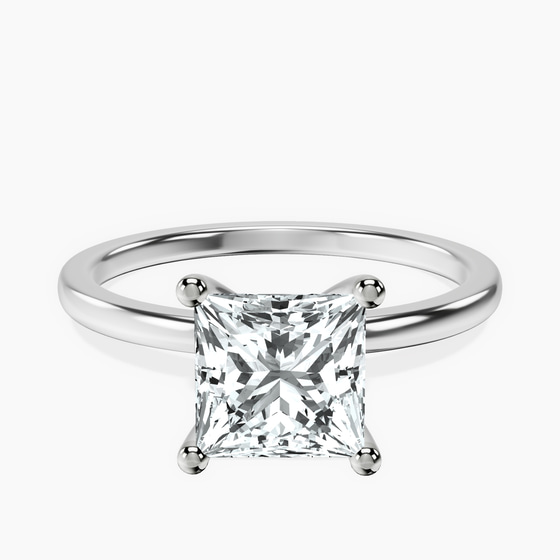 Four Prong Solitaire 1.5mm Lab Diamond Ring front view