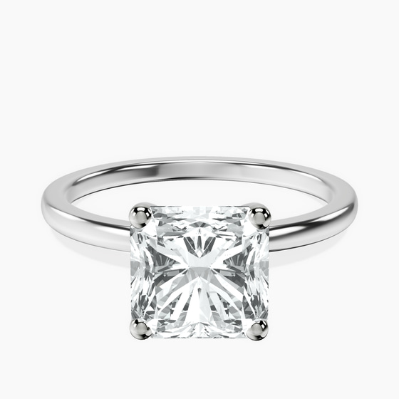 Four Prong Solitaire 1.5mm Lab Diamond Ring front view