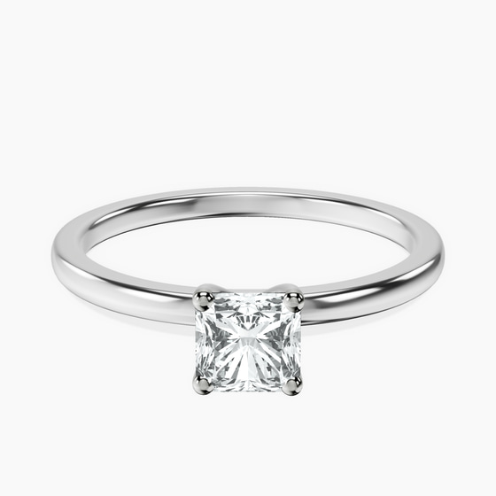 Four Prong Solitaire 1.5mm Lab Diamond Ring front view