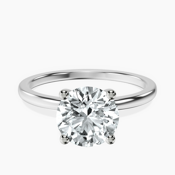 Four Prong Solitaire 1.5mm Lab Diamond Ring front view