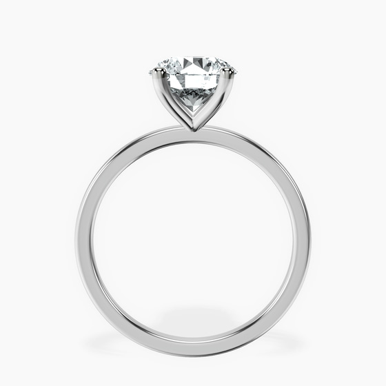 Four Prong Solitaire 1.5mm Lab Diamond Ring top view