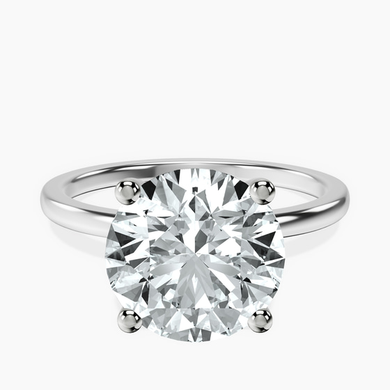 Four Prong Solitaire 1.5mm Lab Diamond Ring front view