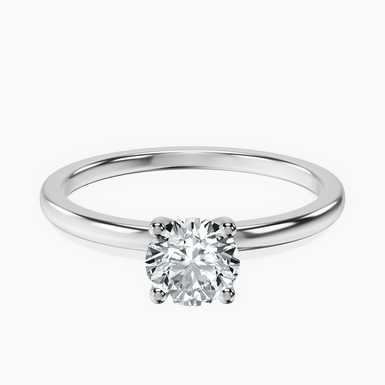 Four Prong Solitaire 1.5mm Lab Diamond Ring front view