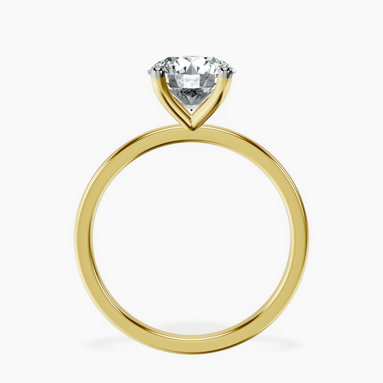 Four Prong Solitaire 1.5mm Lab Diamond Ring top view