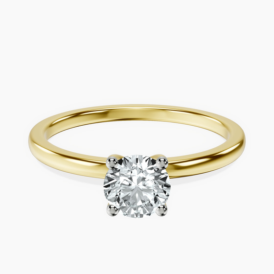 Four Prong Solitaire 1.5mm Lab Diamond Ring front view