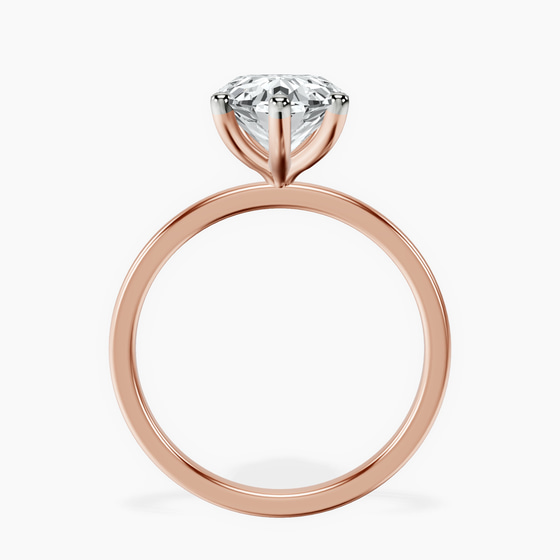 Six Prong Solitaire 1.5mm Lab Diamond Ring left view