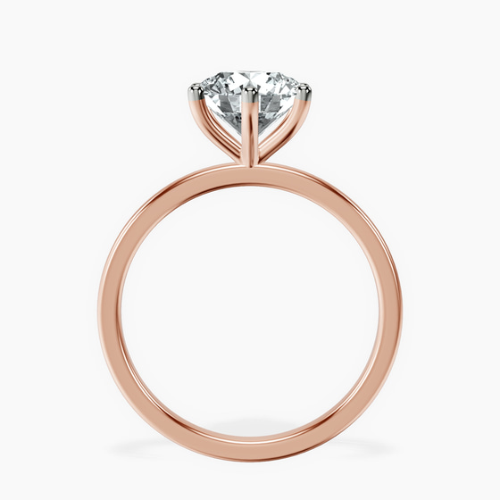 Six Prong Solitaire 1.5mm Lab Diamond Ring top view