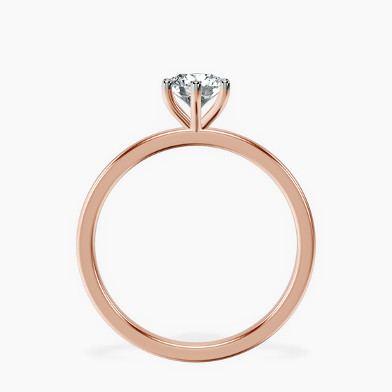 Six Prong Solitaire 1.5mm Lab Diamond Ring left view