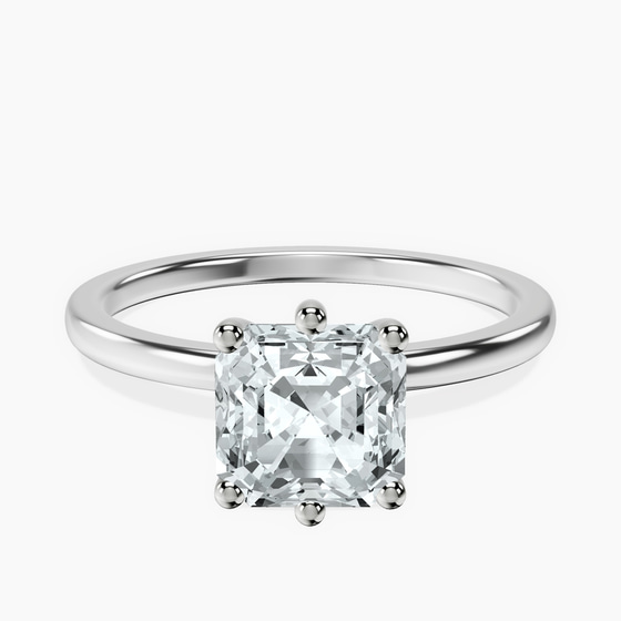 Six Prong Solitaire 1.5mm Lab Diamond Ring front view