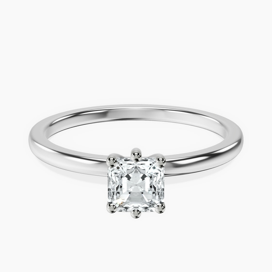 Six Prong Solitaire 1.5mm Lab Diamond Ring front view