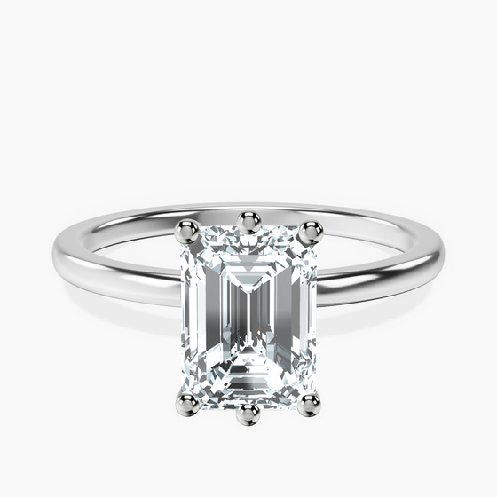 Six Prong Solitaire 1.5mm Lab Diamond Ring front view