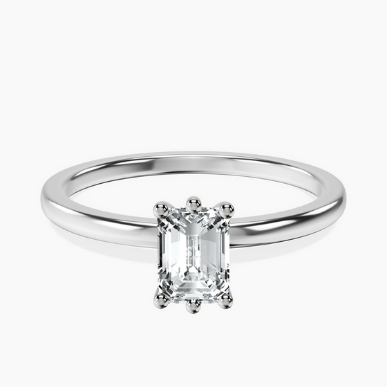 Six Prong Solitaire 1.5mm Lab Diamond Ring front view