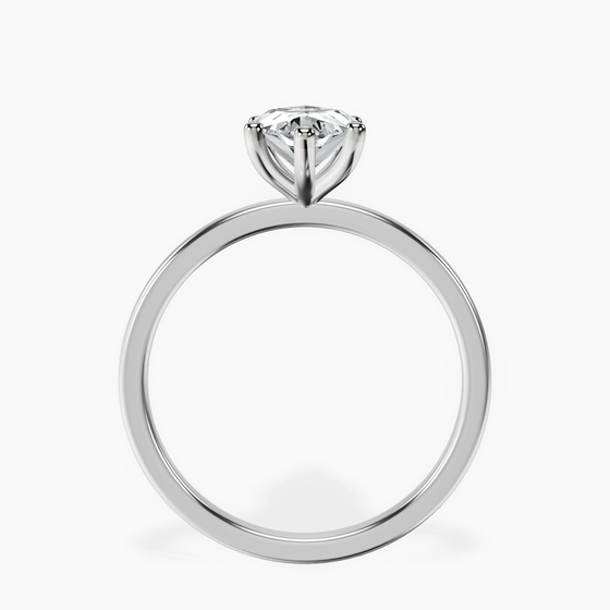 Six Prong Solitaire 1.5mm Lab Diamond Ring top view