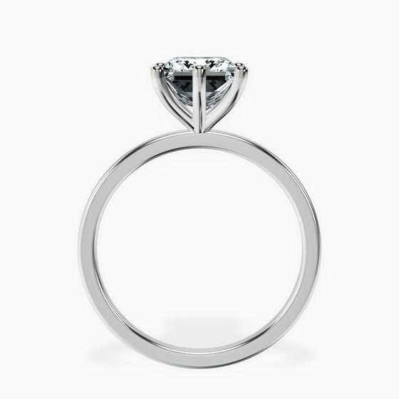 Six Prong Solitaire 1.5mm Lab Diamond Ring top view