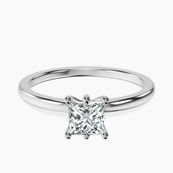 Six Prong Solitaire 1.5mm Lab Diamond Ring front view