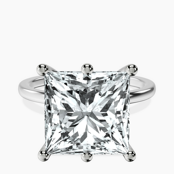 Six Prong Solitaire 1.5mm Lab Diamond Ring front view