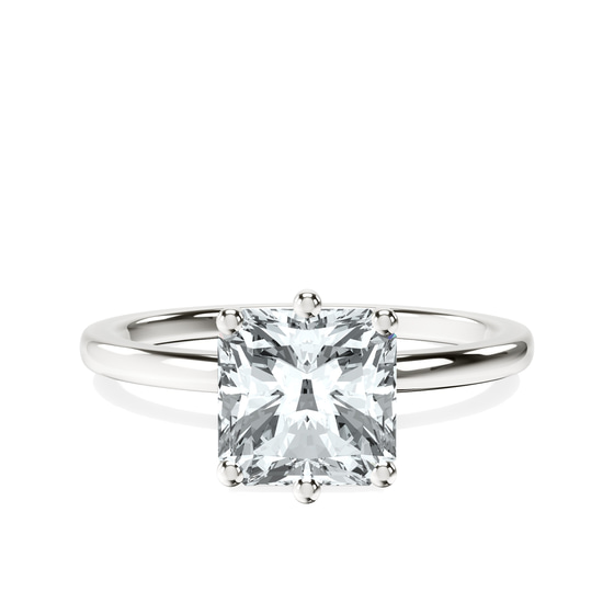 Six Prong Solitaire 1.5mm Lab Diamond Ring front view