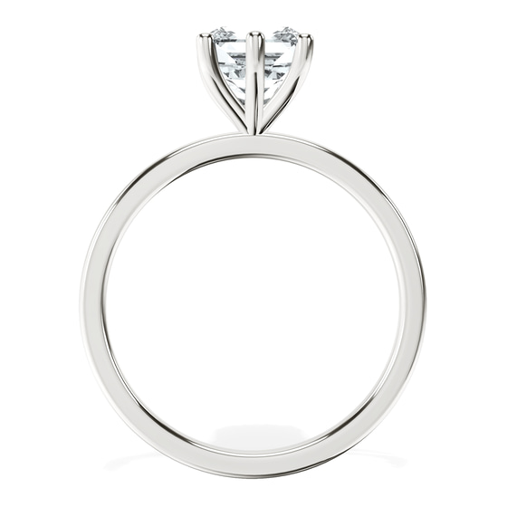 Six Prong Solitaire 1.5mm Lab Diamond Ring top view