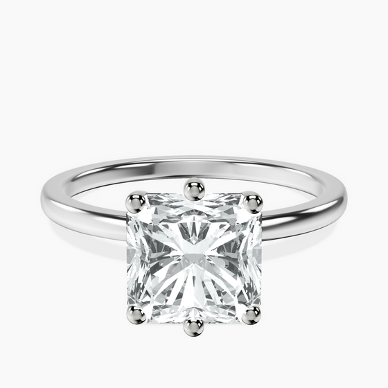 Six Prong Solitaire 1.5mm Lab Diamond Ring front view