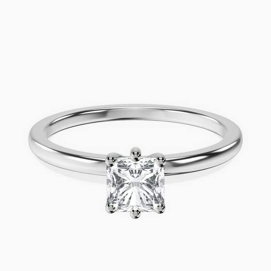 Six Prong Solitaire 1.5mm Lab Diamond Ring front view