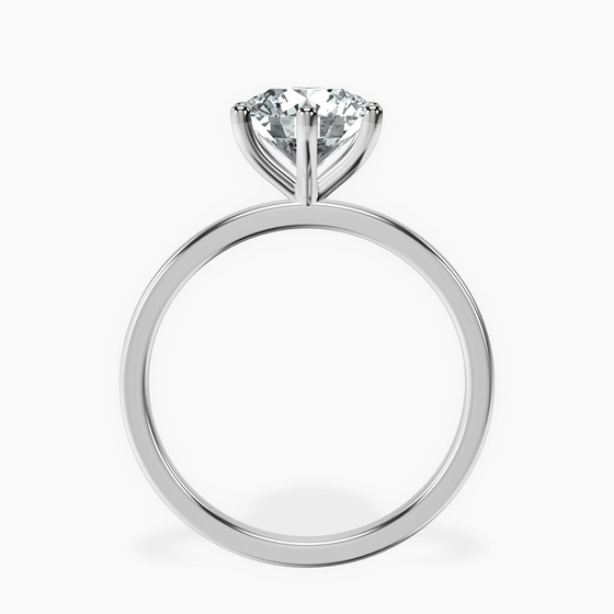Six Prong Solitaire 1.5mm Lab Diamond Ring top view