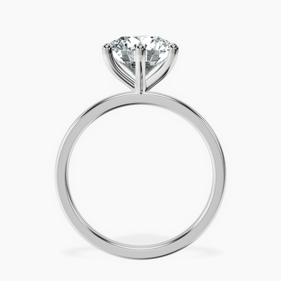 Six Prong Solitaire 1.5mm Lab Diamond Ring left view