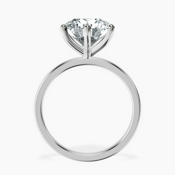 Six Prong Solitaire 1.5mm Lab Diamond Ring left view