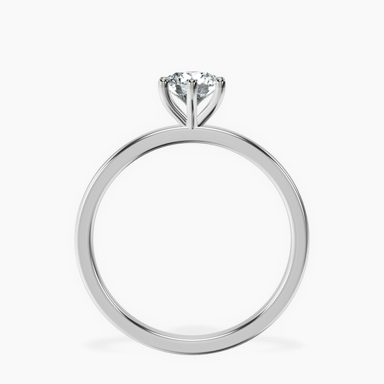 Six Prong Solitaire 1.5mm Lab Diamond Ring left view