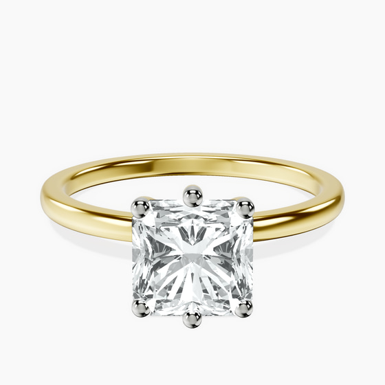Six Prong Solitaire 1.5mm Lab Diamond Ring front view