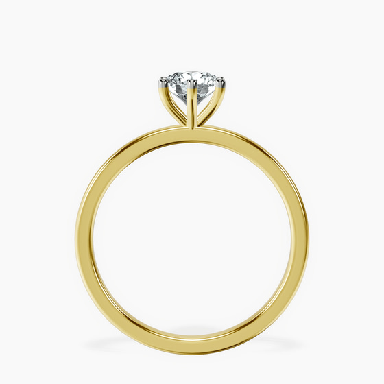 Six Prong Solitaire 1.5mm Lab Diamond Ring left view